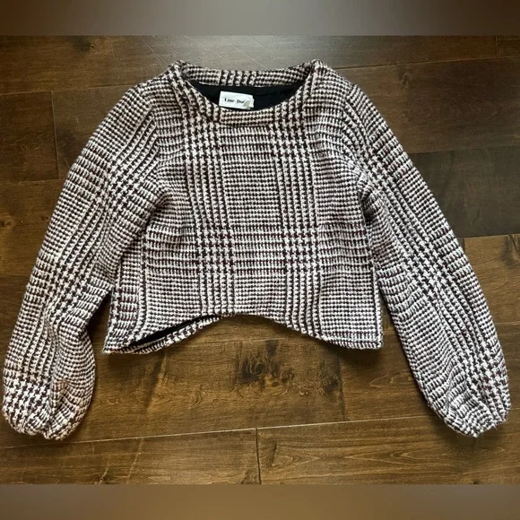 Line & Dot- Wool Blend Tweed Top and Skirt Set - Picture 3 of 8